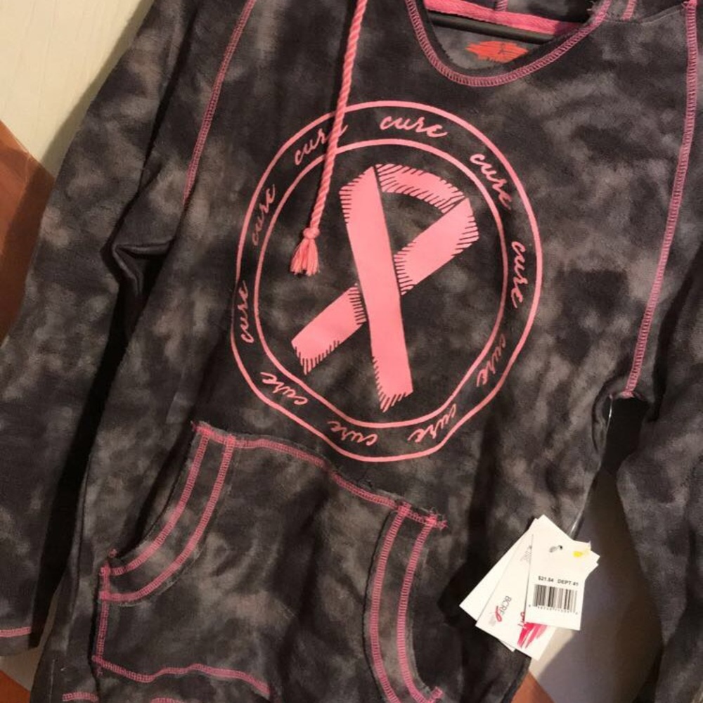 Never worn breast cancer awareness pullover